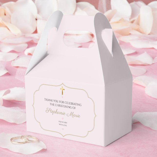 Caixa de Presente de Batizado de Menina Elegante - (Casamento)
