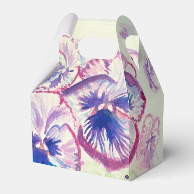 Caixa de Presente de Bolo de Casamento Floral Rosa (Frente)