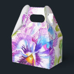 Caixa de Presente de Bolo de Casamento Violeta Flo<br><div class="desc">Caixas de Presente de Bolo de Casamento com Pintura de Papoula em Aquarela,  Totalmente Personalizáveis. Desenhadas a partir de uma das minhas pinturas em aquarela.</div>