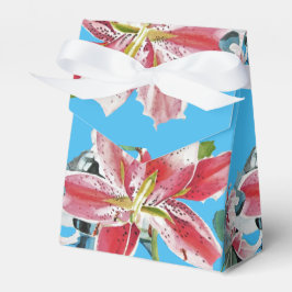 Caixa de Presente de Bolo de Noiva Floral Lírio Ro
