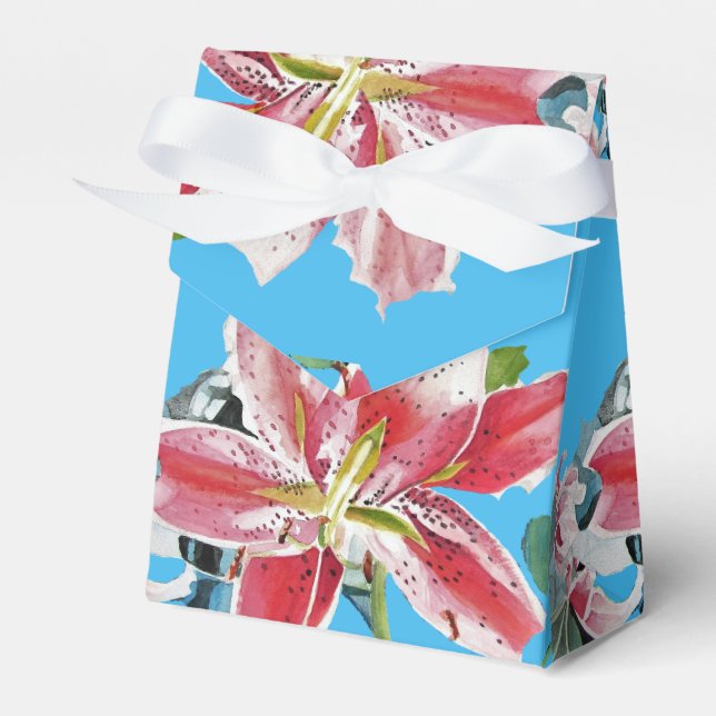 Caixa de Presente de Bolo de Noiva Floral Lírio Ro (Frente)