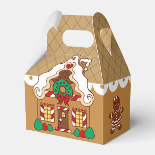 Caixa de Presente de Casa de Biscoito de Natal