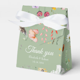 Caixa de Presente de Casamento com Flor Silvestre