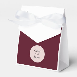 Caixa de Presente de Casamento com Floral Burgundy
