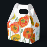 Caixa de Presente de Casamento Flor de Papoula Lar<br><div class="desc">Caixas de Presente de Bolo de Casamento com Pintura de Papoula em Aquarela,  Totalmente Personalizáveis. Criado a partir de uma das minhas pinturas em aquarela.</div>