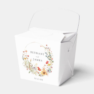 Caixa de Presente de Casamento Flor Silvestre