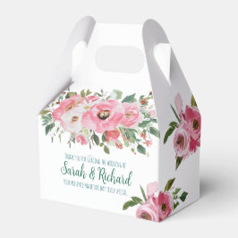 Caixa de Presente de Casamento Floral Rosa Vibrant