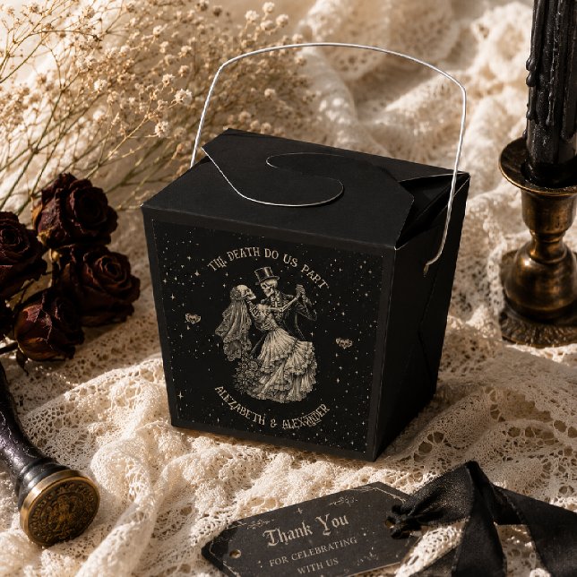 Caixa de Presente de Casamento Gótico Preto Hallow (Criador carregado)