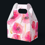 Caixa de Presente de Casamento Papoula Vermelha Fl<br><div class="desc">Caixas de Presente de Bolo de Casamento com Pintura de Papoula em Aquarela,  Totalmente Personalizáveis. Desenhadas a partir de uma das minhas pinturas em aquarela.</div>