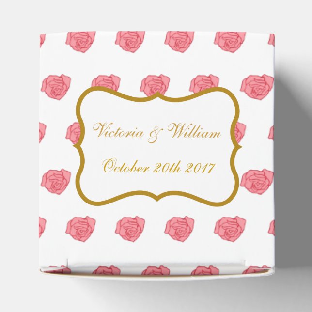 Caixa de Presente de Casamento Rosas (Topo)