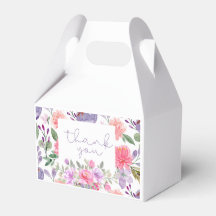 Caixa de presente de Chá de fraldas roxo de uma me