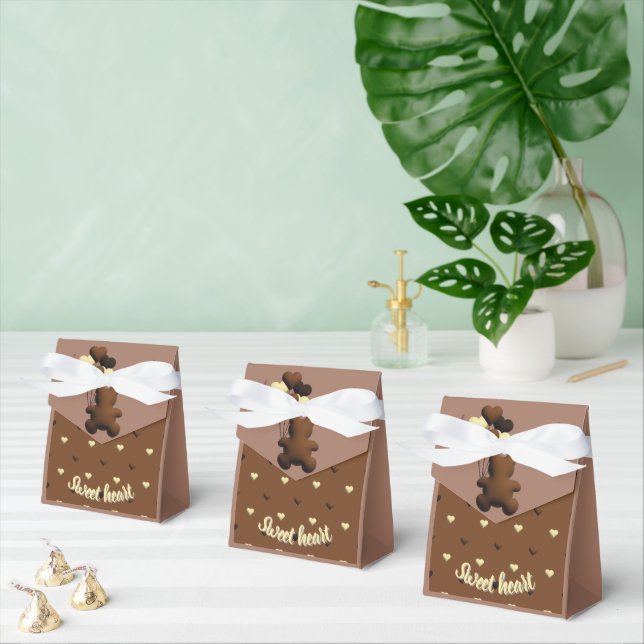 Caixa de presente de chocolate fofo para chá de be (Múltiplo)