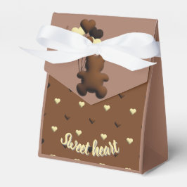 Caixa de presente de chocolate fofo para chá de be