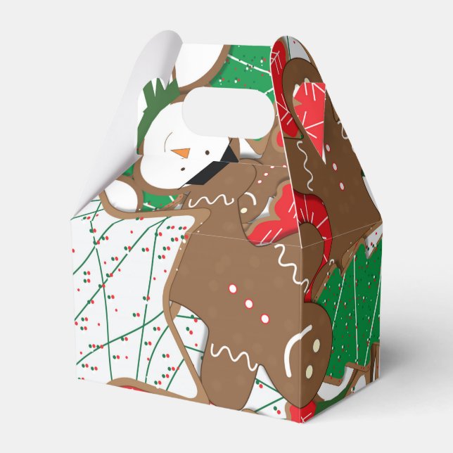 Caixa de Presente de Festa de Biscoitos de Natal (Frente)