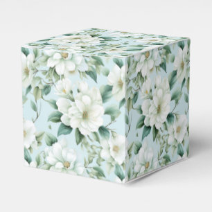 Caixa de Presente de Floral Branco para Festa