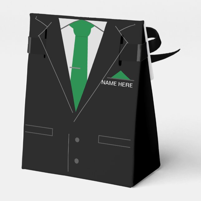 Caixa de Presente de Gravata Divertida com o Nome  (Verso)