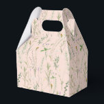 Caixa de presente de jardim de primavera Creme<br><div class="desc">Uma elegante caixa de favor floral com ervas daninhas pintadas à mão e pequenos ramos de flores. Perfeito para maus mitzvahs,  casamentos,  noivados ou eventos formais.</div>