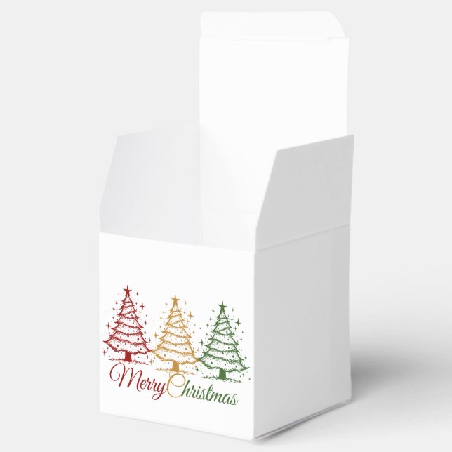 Caixa de Presente de Natal Alegre (Aberto)