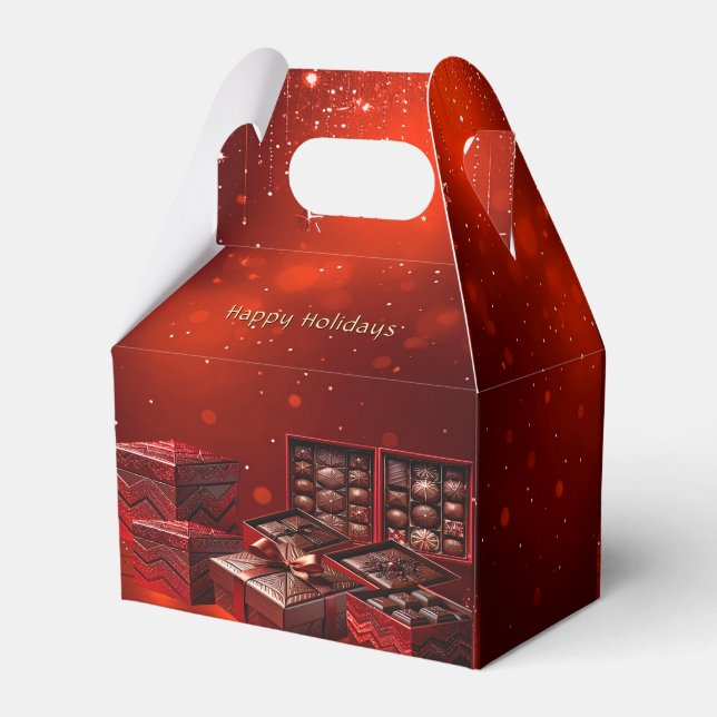 Caixa de Presente de Natal de Chocolate (Verso)