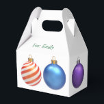 Caixa de presente de Natal decorada, embalagem de<br><div class="desc">Salve o papel de empacotamento e use esta pequena caixa de presentes. Personalize-o com o SEU NOME e o NOME DO RECEPTOR.</div>