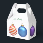 Caixa de presente de Natal decorada, embalagem de<br><div class="desc">Salve o papel de empacotamento e use esta pequena caixa de presentes. Personalize-o com o SEU NOME e o NOME DO RECEPTOR.</div>