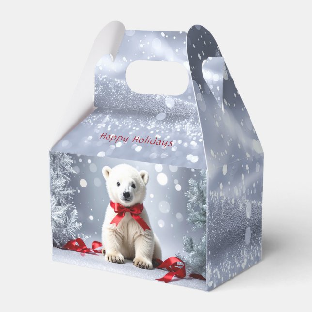 Caixa de Presente de Natal do Urso Polar (Frente)