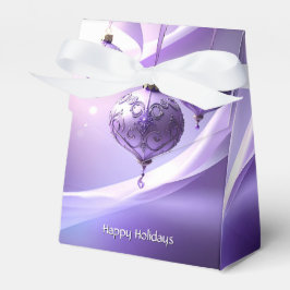 Caixa De Presente De Natal Em Bola Decorativa Roxa
