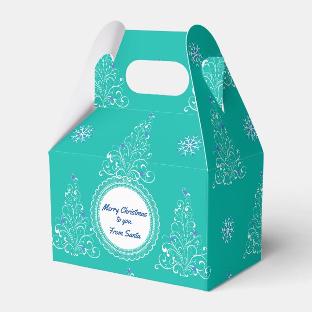 Caixa de Presente de Natal em Forma de Gable em Ve (Frente)
