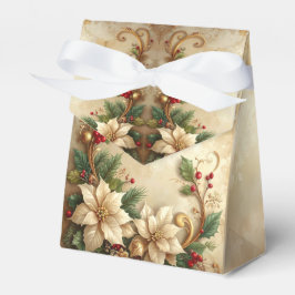 Caixa de Presente de Natal Floral