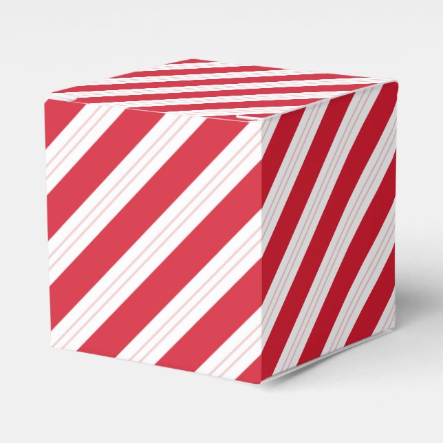 Caixa de Presente de Natal Listrada de Bastão de D (Frente)