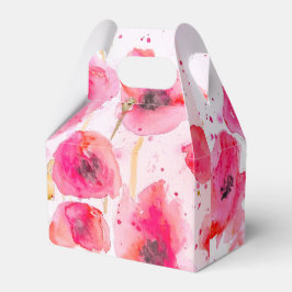 Caixa de Presente de Noiva Floral Vermelha Bonita