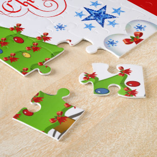Caixa de presente de quebra-cabeça de Natal para