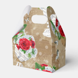 Caixa de Presente de Rosa russo com Coração