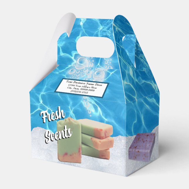 Caixa de Presente do Cliente com Sabão de Banho Or (Frente)