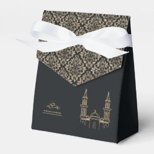 Caixa de Presente do Elegante Black e Dourado Rama