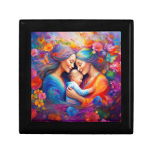 Duas Mães com seu bebê