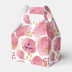 Caixa de Presente Floral Rosa Personalizada – Nome