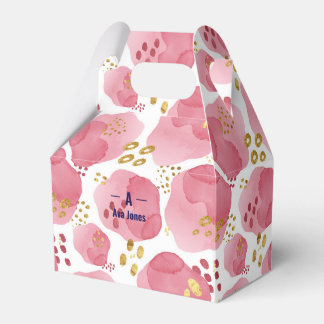 Caixa de Presente Floral Rosa Personalizada – Nome