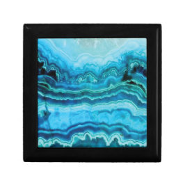 Caixa De Presente Gemstone de Agate de rendas azuis