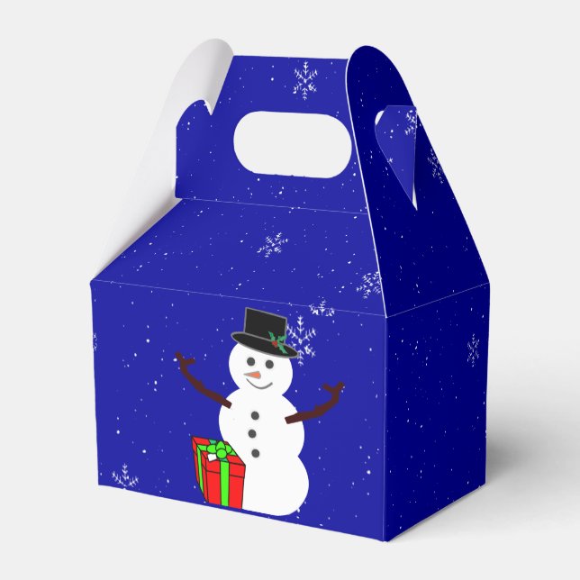 Caixa de Presente Homem de Neve (Verso)