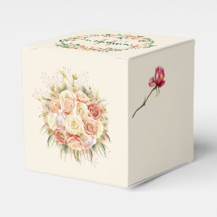 Caixa de presente pequena floral sofisticada
