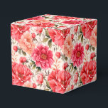 Caixa de Presentes da Festa das Peônias Rosas<br><div class="desc">A caixa de lembrancinhas da festa é mostrada com uma linda estampa floral de peônias rosas. 
Personalize este item ou compre como está.
Dica: Basta adicionar seus ótimos presentes e adicionar uma fita festiva.



Imagem Licenciada</div>