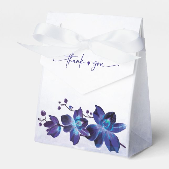 Caixa de Presentes de Favor de Casamento Roxo (Frente)