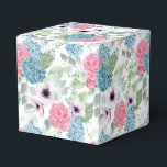 Caixa de Presentes de Festa com Estampa de Hortêns<br><div class="desc">A caixa de lembrancinhas é mostrada com uma estampa floral de hortênsia. 
Personalize este item ou compre como está.
Dica: Basta adicionar seus ótimos presentes e adicionar uma fita festiva.</div>