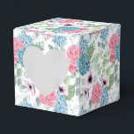 Caixa de Presentes de Festa com Impressão de Hortê<br><div class="desc">A caixa de lembrancinhas de festa é mostrada com uma impressão floral de hortênsia. 
Personalize este item ou compre como está.
Dica: Basta adicionar seus ótimos presentes e adicionar uma fita festiva.</div>