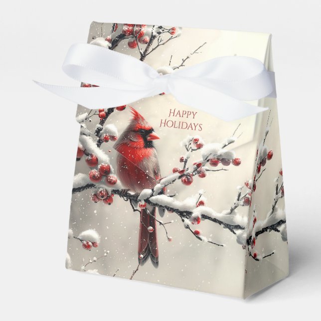 Caixa de presentes de Natal Red Cardinal (Frente)