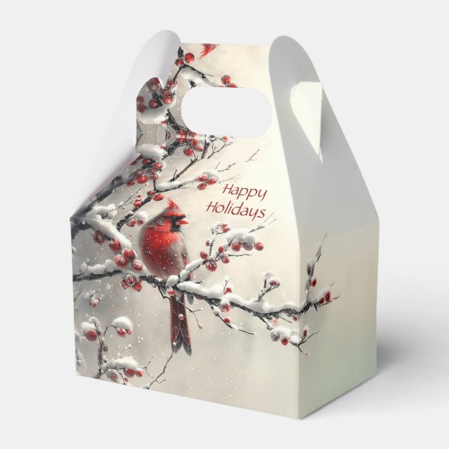 Caixa de presentes de Natal Red Cardinal (Frente)