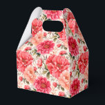 Caixa de Presentes para Festa de Peônias Rosa<br><div class="desc">Caixa de lembrancinha é mostrada com uma linda estampa floral de peônias rosa. 
Personalize este item ou compre como está.
Dica: Basta adicionar seus ótimos presentes e adicionar uma fita festiva.



Imagem Licenciada</div>