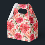 Caixa de Presentes para Festa de Peônias Rosa<br><div class="desc">A caixa de lembrancinhas para festa é mostrada com uma linda estampa floral de peônias rosa. Personalize este item ou compre como está. Dica: Basta adicionar seus ótimos presentes e adicionar uma fita festiva. Imagem Licenciada</div>