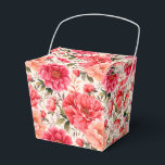 Caixa de Presentes para Festa de Peônias Rosa<br><div class="desc">Caixa de lembrancinha é mostrada com uma linda estampa floral de peônias rosa. 
Personalize este item ou compre como está.
Dica: Basta adicionar seus ótimos presentes e adicionar uma fita festiva.



Imagem Licenciada</div>